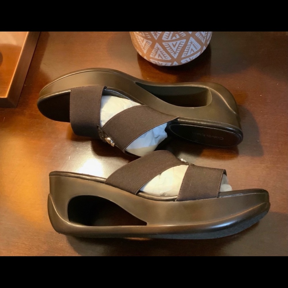 Brown Calvin Klein Sandals